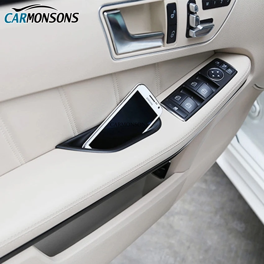 Carmonsons автомобильный органайзер для Mercedes Benz E Class W212 2010- дверная ручка коробка для хранения Контейнер держатель лоток аксессуары