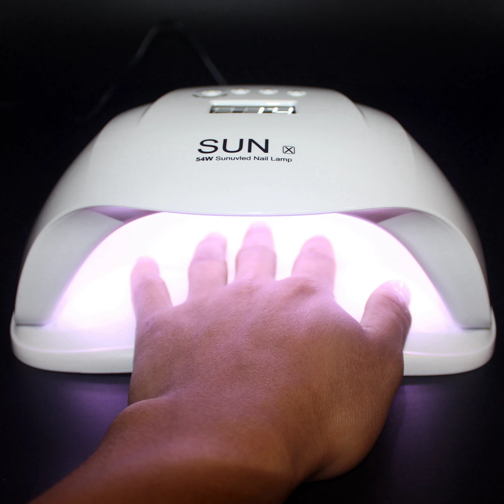 Сушилка для ногтей SUNX Plus 54W UV LED SUN Polish Lamp Gel для вылечивания маникюра световым инструментом автоматического датчика.