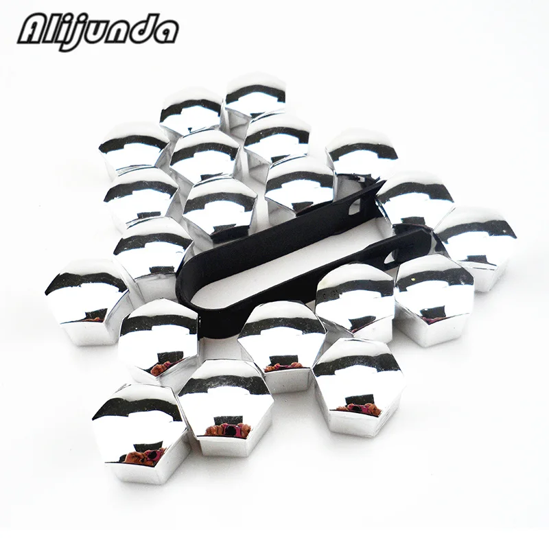 

Car styling 20 Pcs 17mm Car Wheel Auto Hub Screw Cover Plastic Nut Bolt Inside covers Screw Decoration for Audi A4 A3 A5 A6 A1