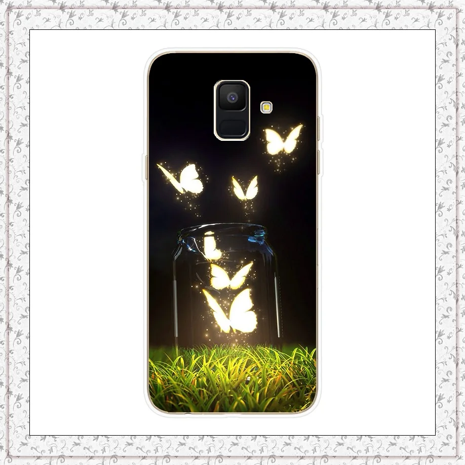 Let the butterfly go Для samsung Galaxy A6 чехол 5,6 'Мягкий силиконовый чехол для телефона чехол s для samsung A 6 Plus A 600 610 F Сумочка для телефона чехол - Цвет: Let the butterfly go