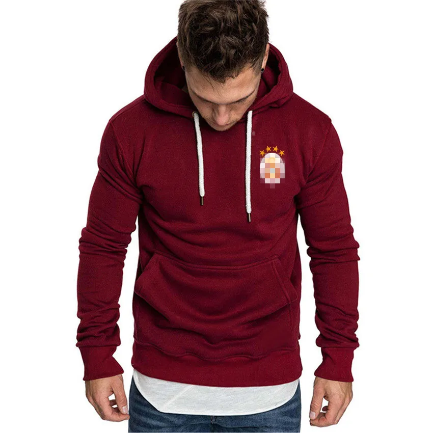 Hoodies-Wine red 95% хлопок, логотип на заказ, Мужские штаны для бега, мужская спортивная одежда, спортивный костюм, штаны, обтягивающие спортивные штаны, спортивные штаны для бега - Цвет: Hoodies-Wine red