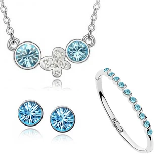 Женский ювелирный комплект из колье серёг и браслета|jewelry sets for women|costume jewelry setfashion