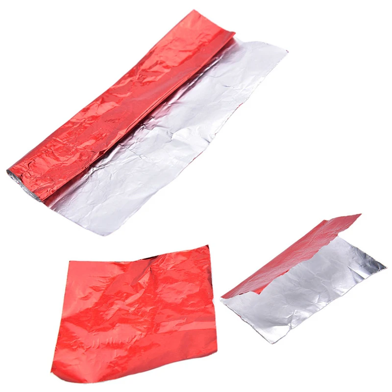 100 шт. многоразовые конфеты десерты шоколад упаковка алюминиевая фольга обертки