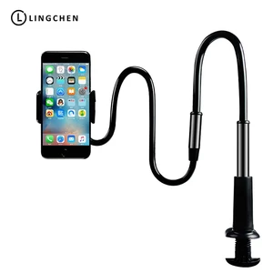 licheers flexible mount holder with 360 degree rotation phone holder for universal mobile phones with double arms adjustment free global shipping