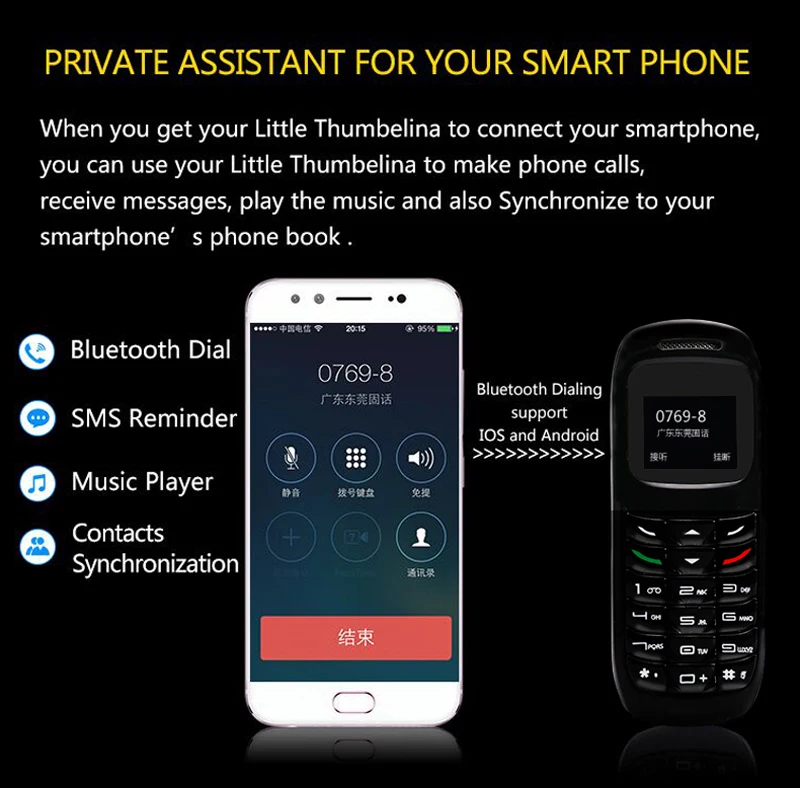 Модный мини мобильный телефон Fsmart BM70 bluetooth номеронабиратор маленького размера