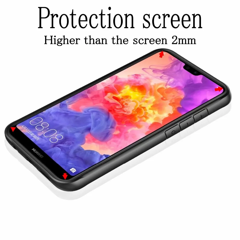 Для Huawei P30 чехол противоударный бампер силиконовый ПК прозрачный Роскошный для