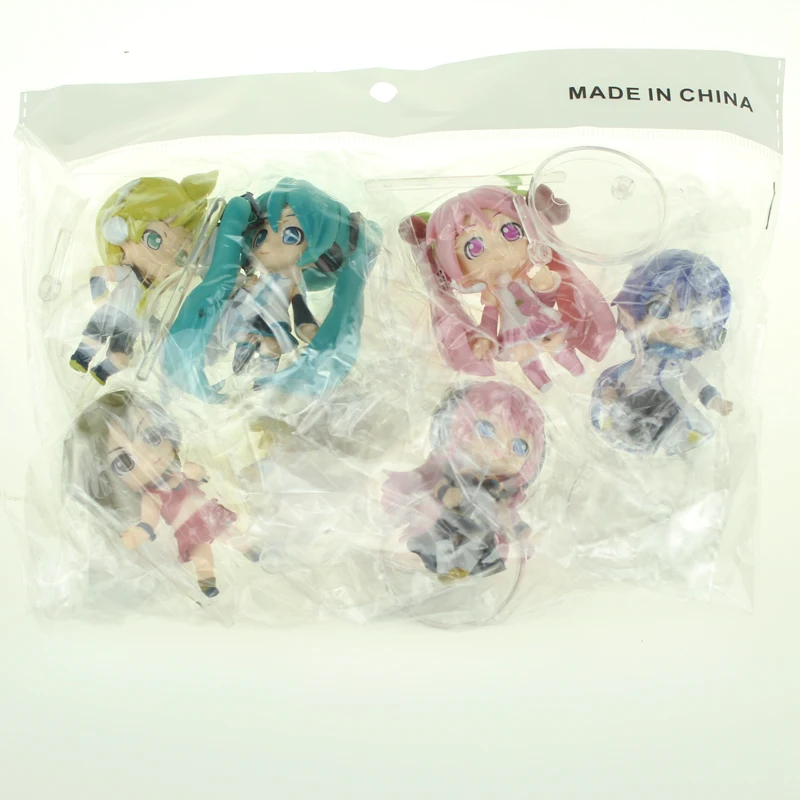 7 шт. милые мини Vocaloid Семья Хацунэ Мику лука Kaito Kagamine Rin Len BOXED SET см ПВХ фигурку