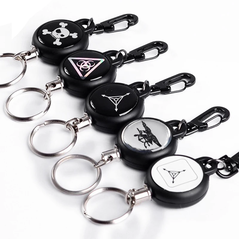 High Strength Steel Wire Practical Badge Spreader Carabiner Retractable Pull Reel Strap Belt Clip Key Chain Camping Travel Kits | Спорт и