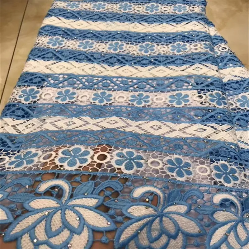 2019 New Design Wihte Color Embroidered African Lace Fabric High Quality French Net Guipure Fabrics 5 Yards/lot | Дом и сад