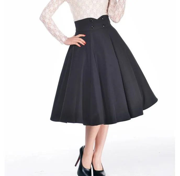 Юбка качели в стиле Одри Хепберн винтажная 50 х годов с круглым вырезом на