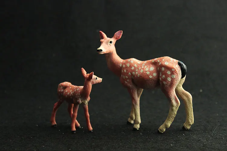 Имитация диких животных модель Sika Deer Farm ПВХ ручной работы экшн-фигурки