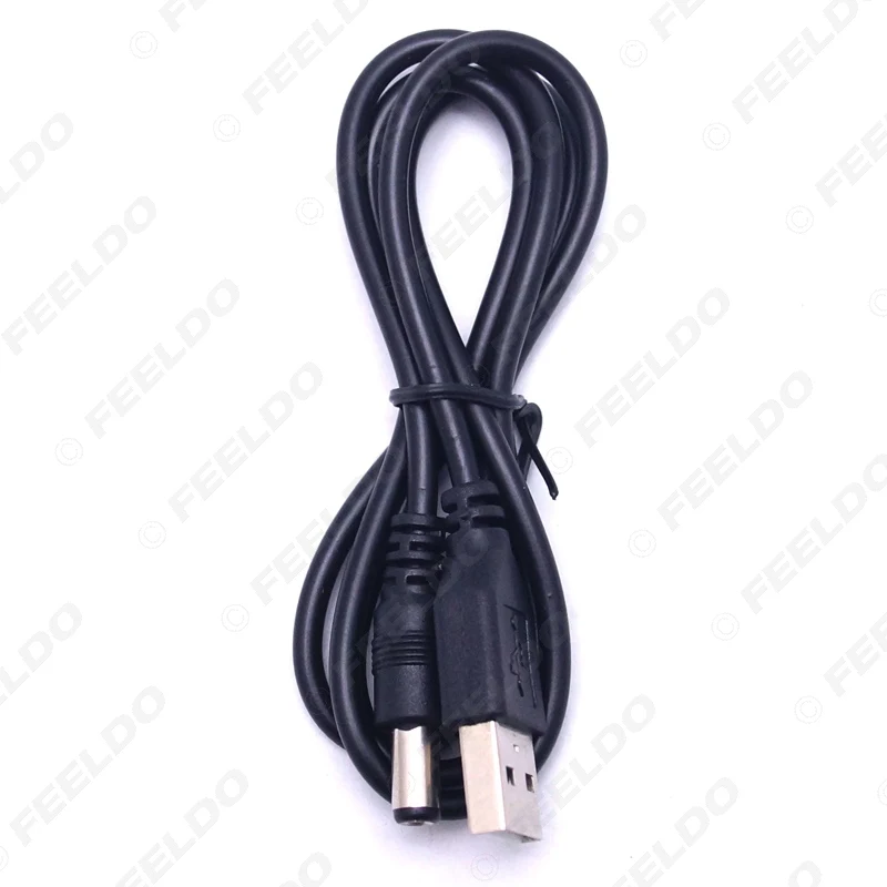 FEELDO 20 шт. черный 85 см USB 2 0 порт для 5 мм x 1 В DC мощность баррель Джек Кабель питания