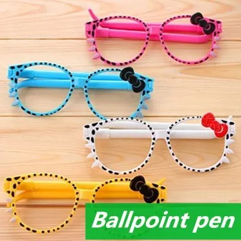 

60 Pcs/Lot Sunglass Ballpoint Pens Kawaii Stationery Bulk Glass Ballpen Caneta Gift Office Accessories School Supplies