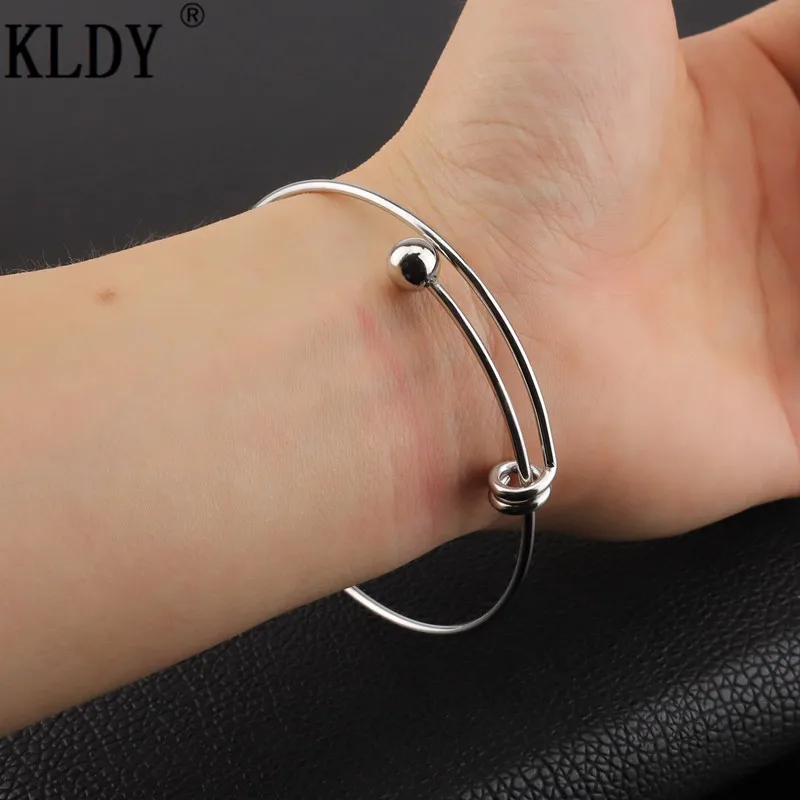 KLDY простой пара браслет сбоку любовь амулет нержавеющая сталь мода