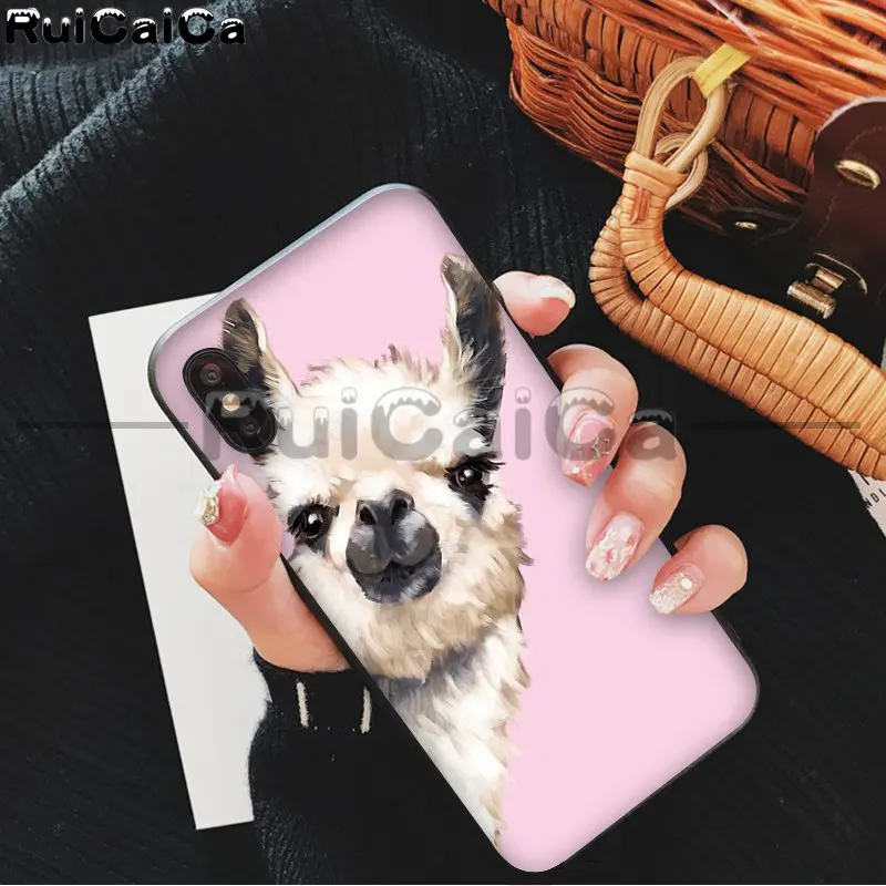 A10 RuiCaiCa лама Alpacas животное роскошный уникальный дизайн чехол для телефона для Apple iPhone 8 7 6 6S Plus X XS MAX 5 5S SE XR чехлы - Цвет: A10