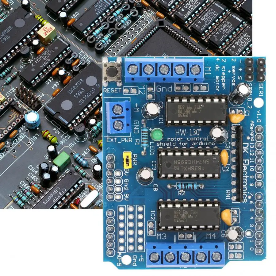 L293D драйвер двигателя Щит Плата расширения модуль DC для Arduino Duemilanove Mega|Драйвер