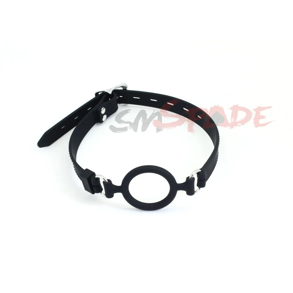 Smspade силиконовый бандажный кляп с открытым ртом для орального секса пар