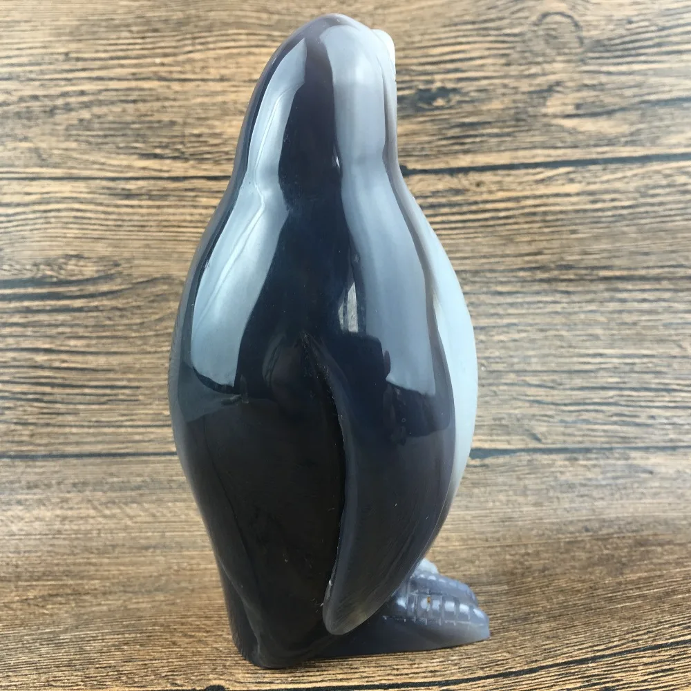 1.27LB Natural Geode Agate quartz penguin skull hand Carved crystal MK03 | Дом и сад
