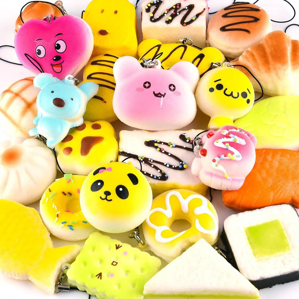 10/20/30 шт. Kawaii медленно поднимающийся нажимать игрушки набор анти стресс милые