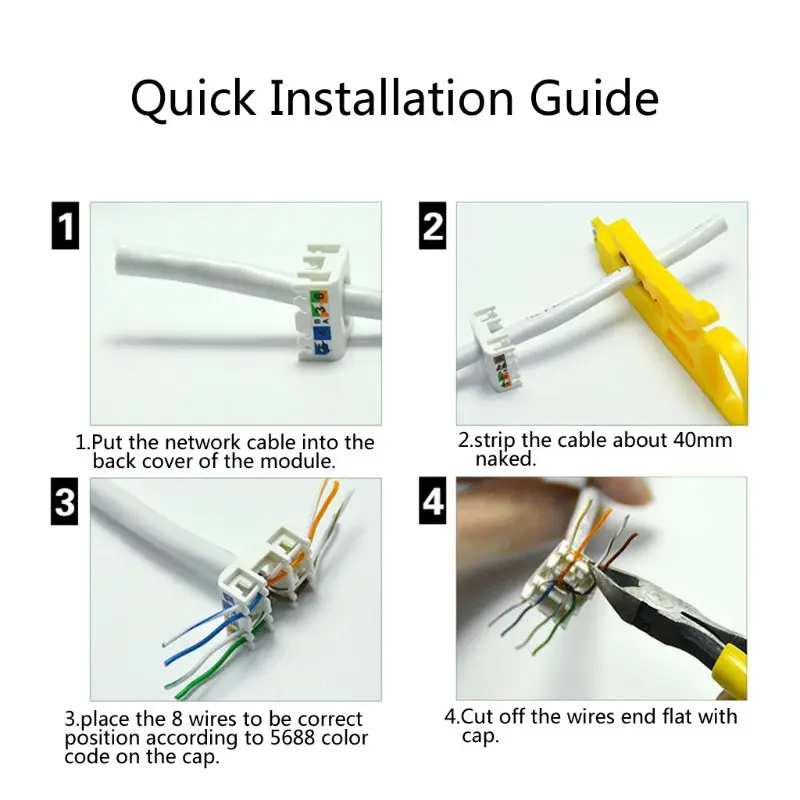 Сетевые инструменты 1 шт. RJ45 Keystone Cat6 Cat6A Экранированный FTP цинковый сплав модуль Jack