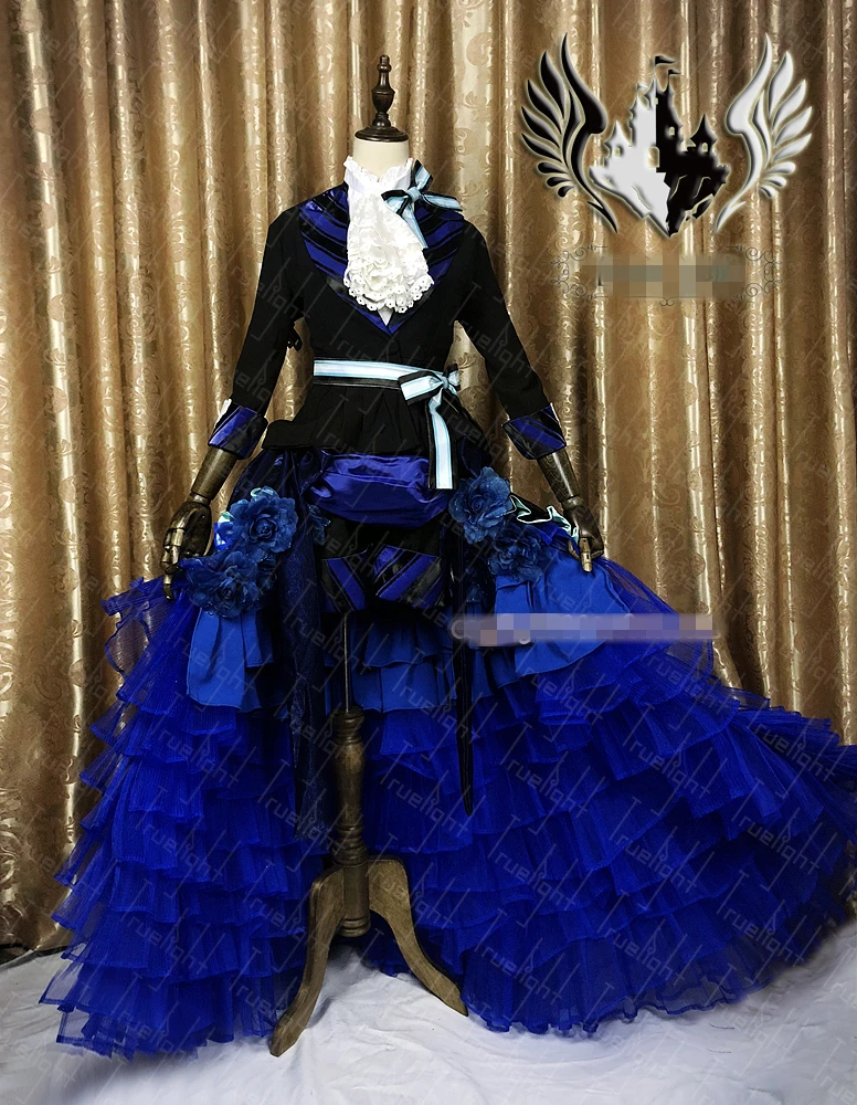 Ciel Black Butler Аниме Косплей Phantomhive Костюм ciel синий павлин иллюстрация версия hwlloween