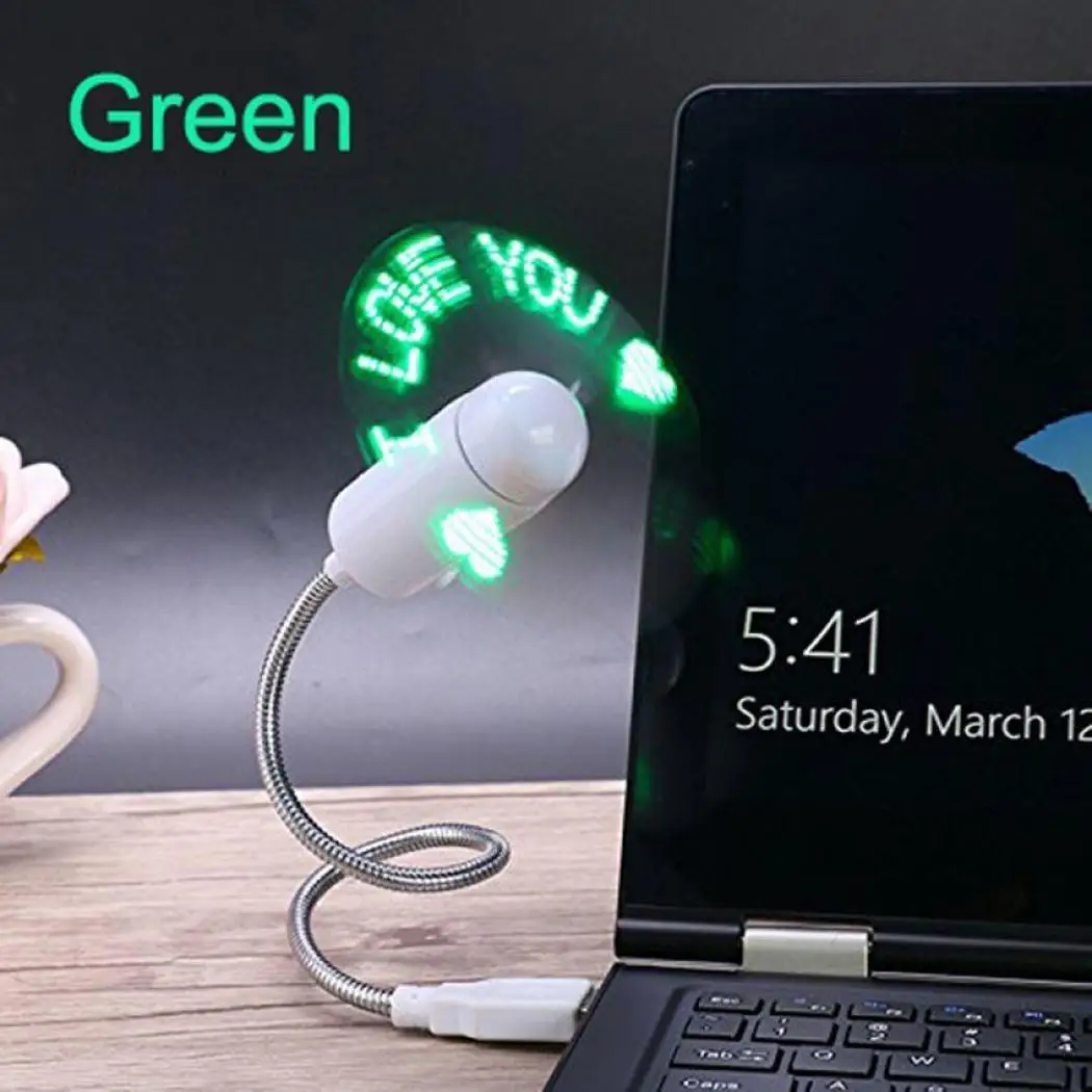 Мини ноутбук светодиодный вентилятор для зарядки через usb регулируемый рукав