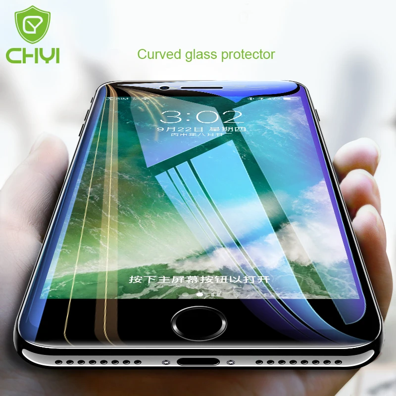 Изогнутое стекло CHYI 5D для iphone 6 7 plus полноэкранная защита олеофобное покрытие 9H