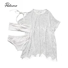 Кружевной комплект для девочек, летний комплект бикини черного или белого цвета, пляжная одежда, 3 шт., От 1 до 6 лет