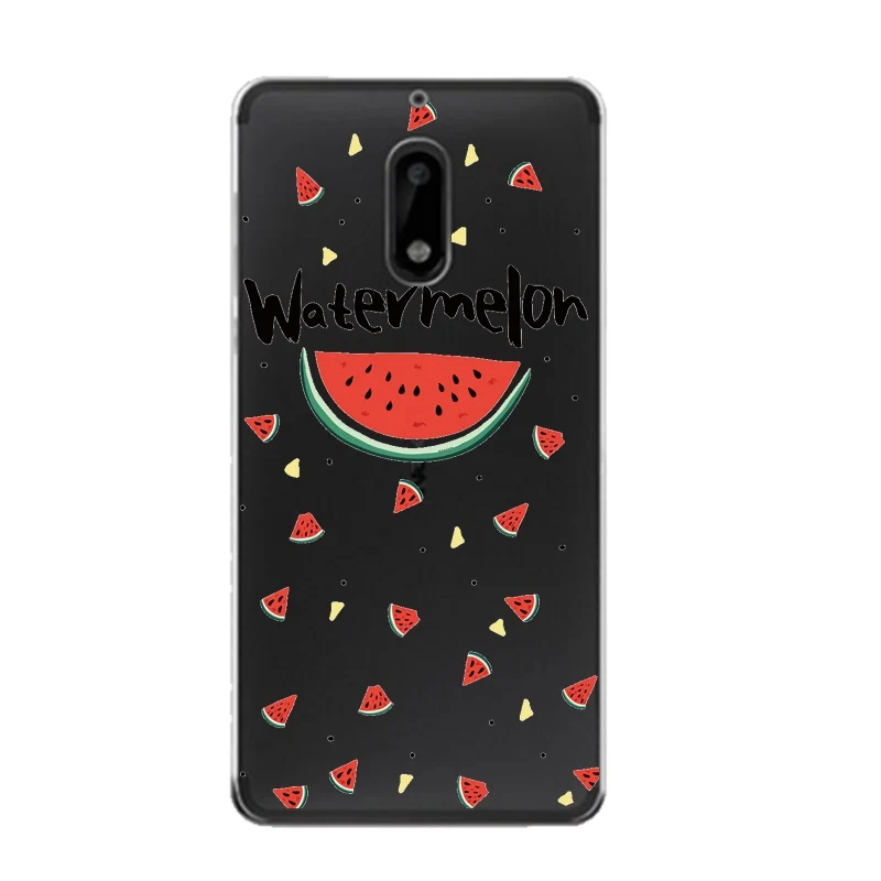 Мягкий прозрачный чехол для телефона из ТПУ с арбузом Nokia3 5 6 8 N540 N640 N535 N830