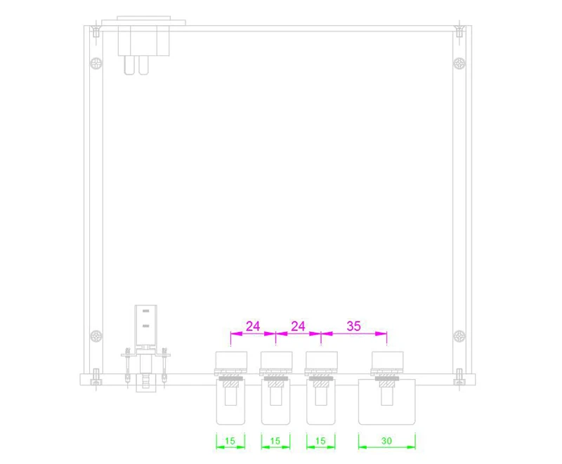 

amplifier chassis 2146 aluminum enclosure 210*191*46mm amp case DIY box Tone opening 24-24-35 mm