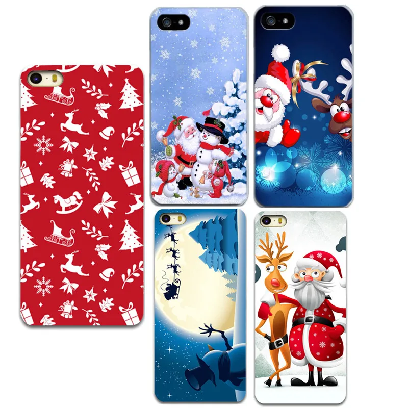 Рождество Санта-Клаус Чехол для iphone 6 s 5 5S SE 7 плюс мягкий ТПУ Защитная Крышка