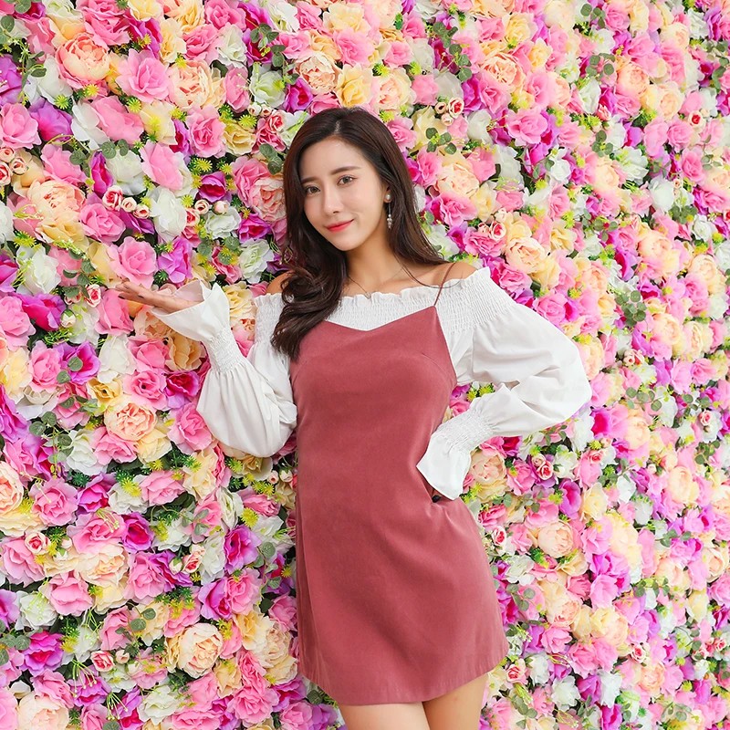 40*60 см Сделай Сам свадебный фон искусственный цветок стеновая панель Роза