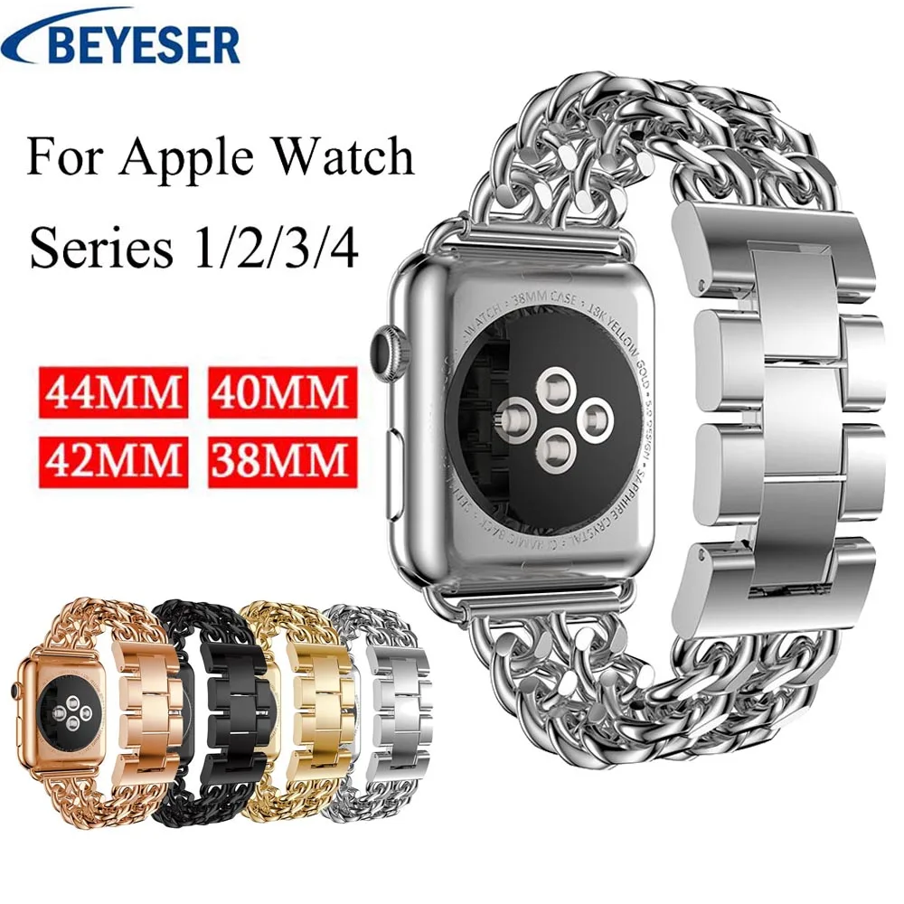 Для ремешки для часов iwatch серии 4 3 2 1 группа 42/44 мм ремешок для Apple Watch нержавеющая сталь Группа 38/42 Замена классический ремешок для часов