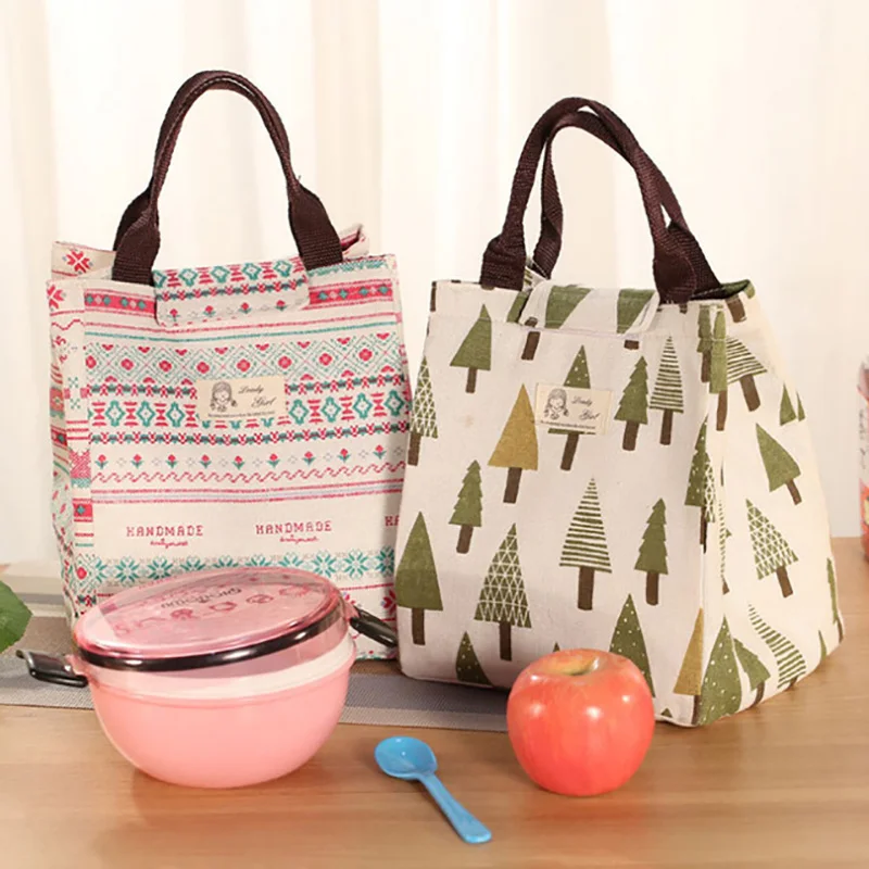 Новая модная Портативная сумка с рисунком Bento теплоизоляционная