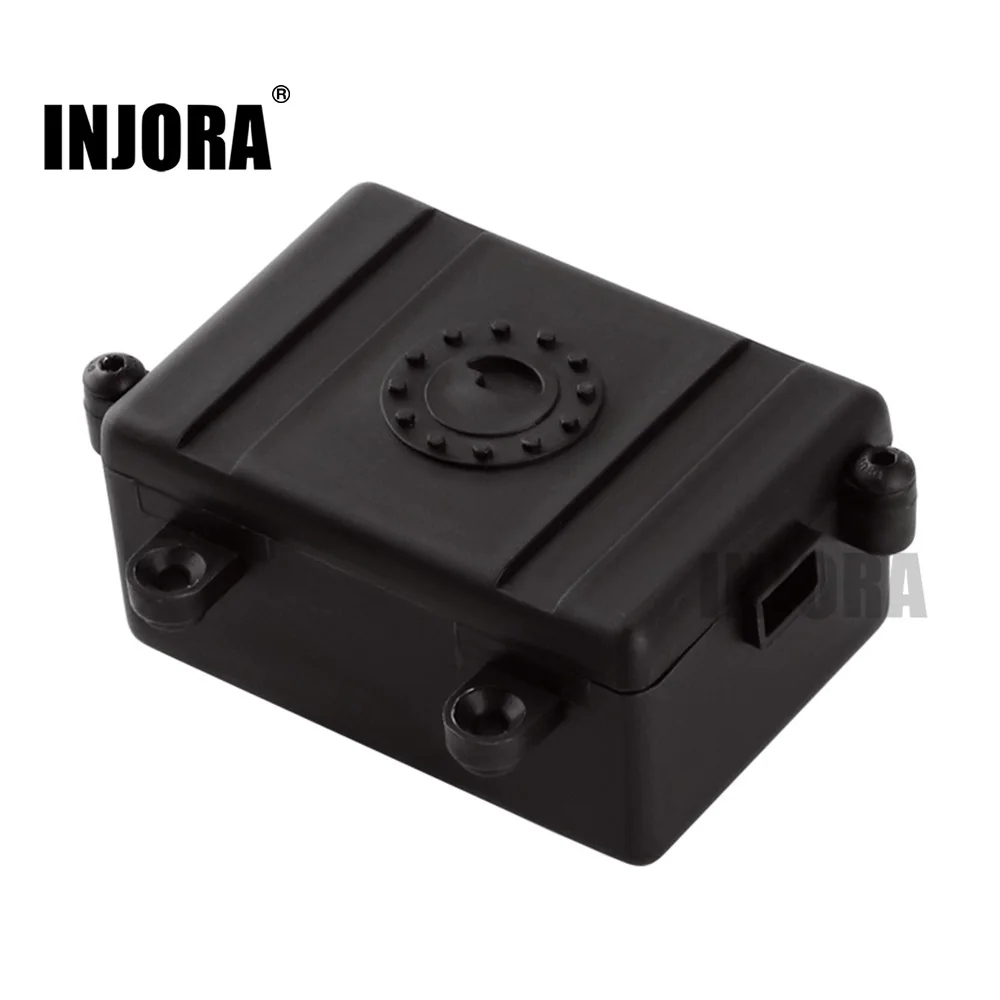 INJORA черный пластиковый радиоприемник для 1/10 осевого SCX10 D90 D110 RC Гусеничный