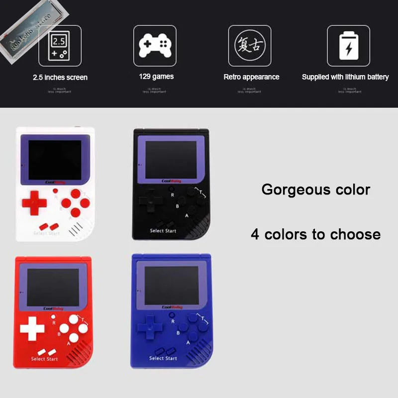 RS 6 ретро мини портативная игровая консоль игровой плеер встроенный 129