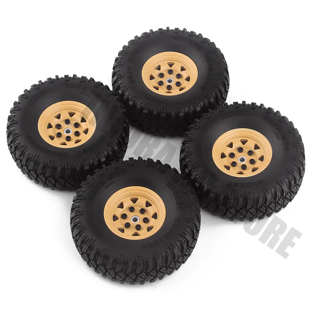 4 шт. 1/10 RC автомобиль 1,5" BEADLOCK обод колеса и резиновые шины 1,55 дюймов шины для RC гусеничный D90 TF2 Tamiya CC01 LC70 MST JIMNY