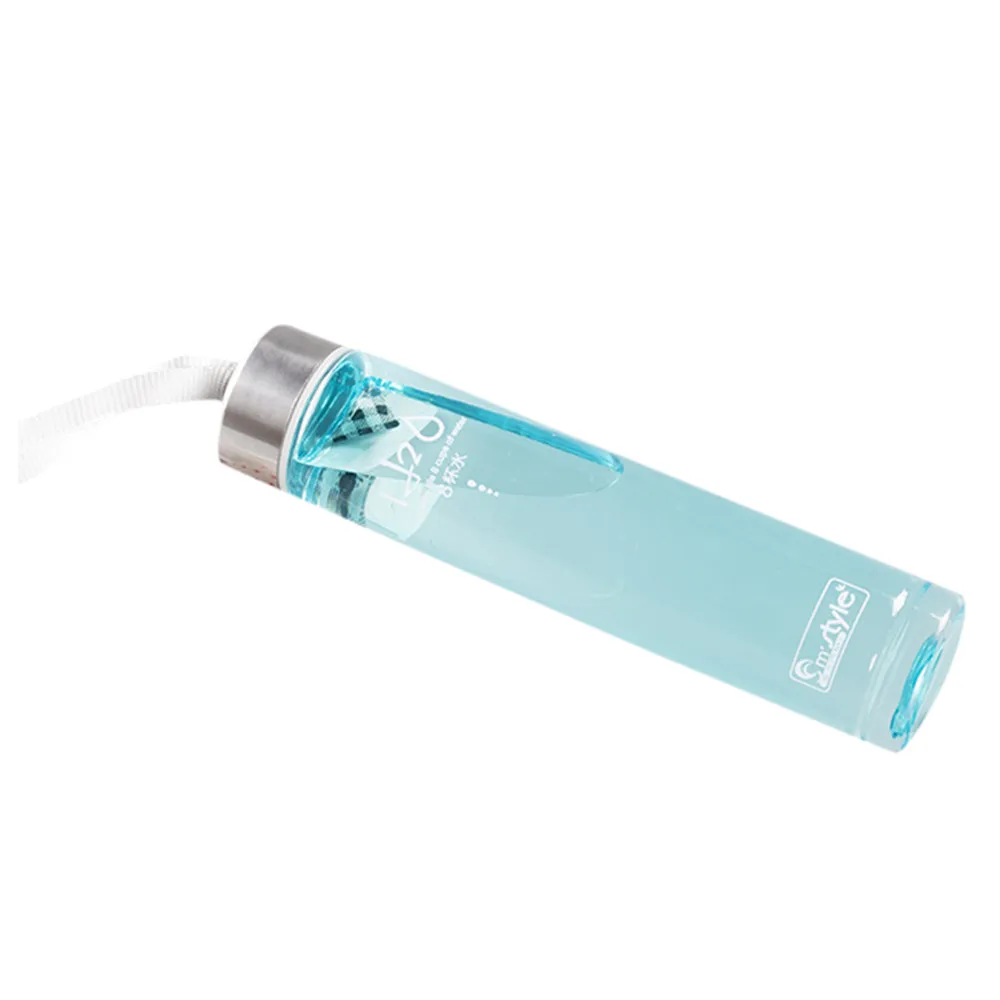 Прозрачная красочная пластиковая прямая чашка кристальная бутылка для воды на