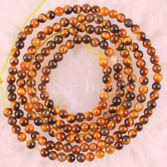 Бесплатная доставка модные украшения 3 мм круглые тигровые глаза Свободные