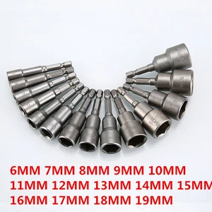 1 шт., магнитное воздействие, гнезд для гайки, метрический размер 6 мм  19 мм, ударный класс, гайка, набор, 6,35 мм, шестигранный хвостовик, сверло, адаптер