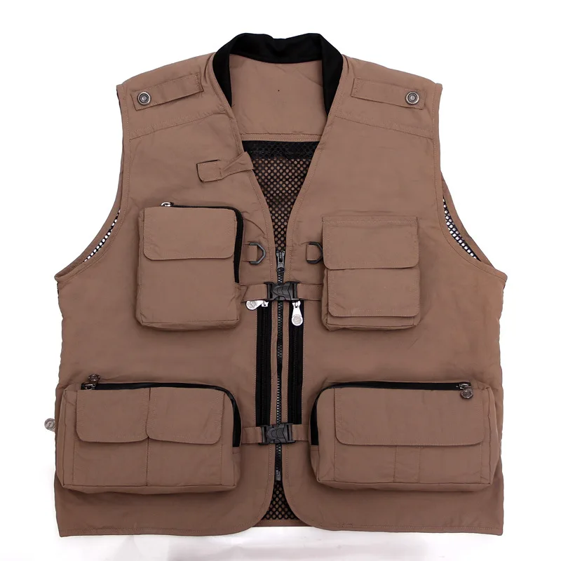 Мужской жилет модный с несколькими карманами для фотосъемки|vests for men|male vestvest outdoor |