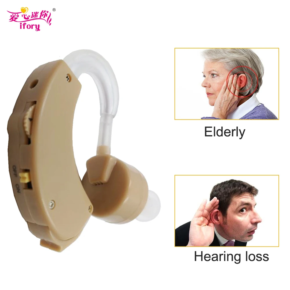 

Ifory 1Pcs Mini Hearing Aid Amplifier Adjustable Enhancement Hear Clear for the Elder Deaf Aids Elderly & Hearing Loss Ear Care