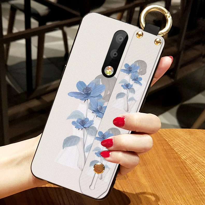 Роскошный чехол с ремешком для Nokia 5 6 7 X5 X6 X7 2018 8 9 красивым цветочным держателем NOKIA