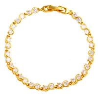 infintity patterned tennis bracelet yellow gold filled delicate womens bracelet wrist chain link