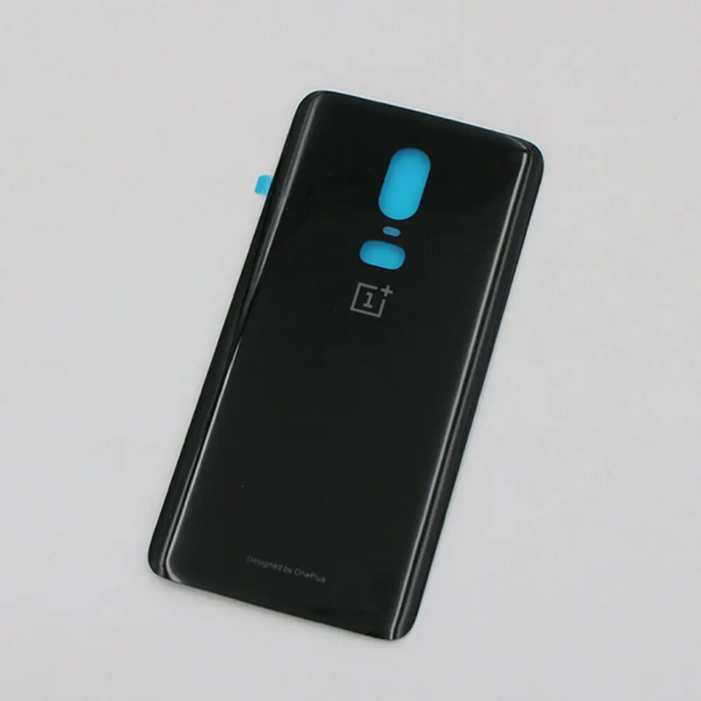 Bright Black Для Oneplus 6 задняя крышка в Батарея крышка Стекло задней стороны специально для Корпус задний Чехол Oneplus 6 Батарея двери Запчасти для авто мобильного телефона Oneplus 6 задняя крышка - Цвет: Bright Black