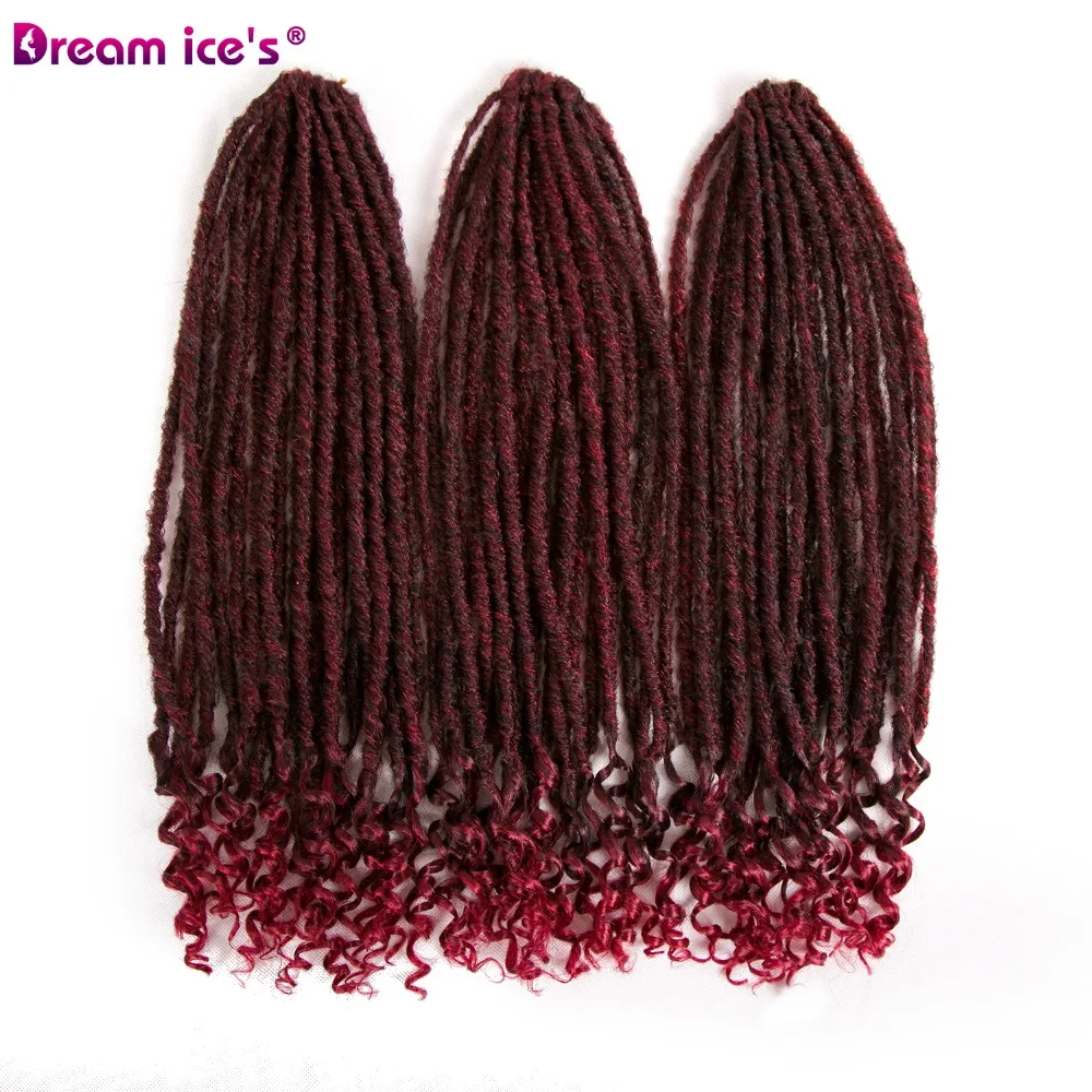 Dream ice's synthetic goddess faux locs Омбре волосы кроше для наращивания freetress предварительно петля косы волос