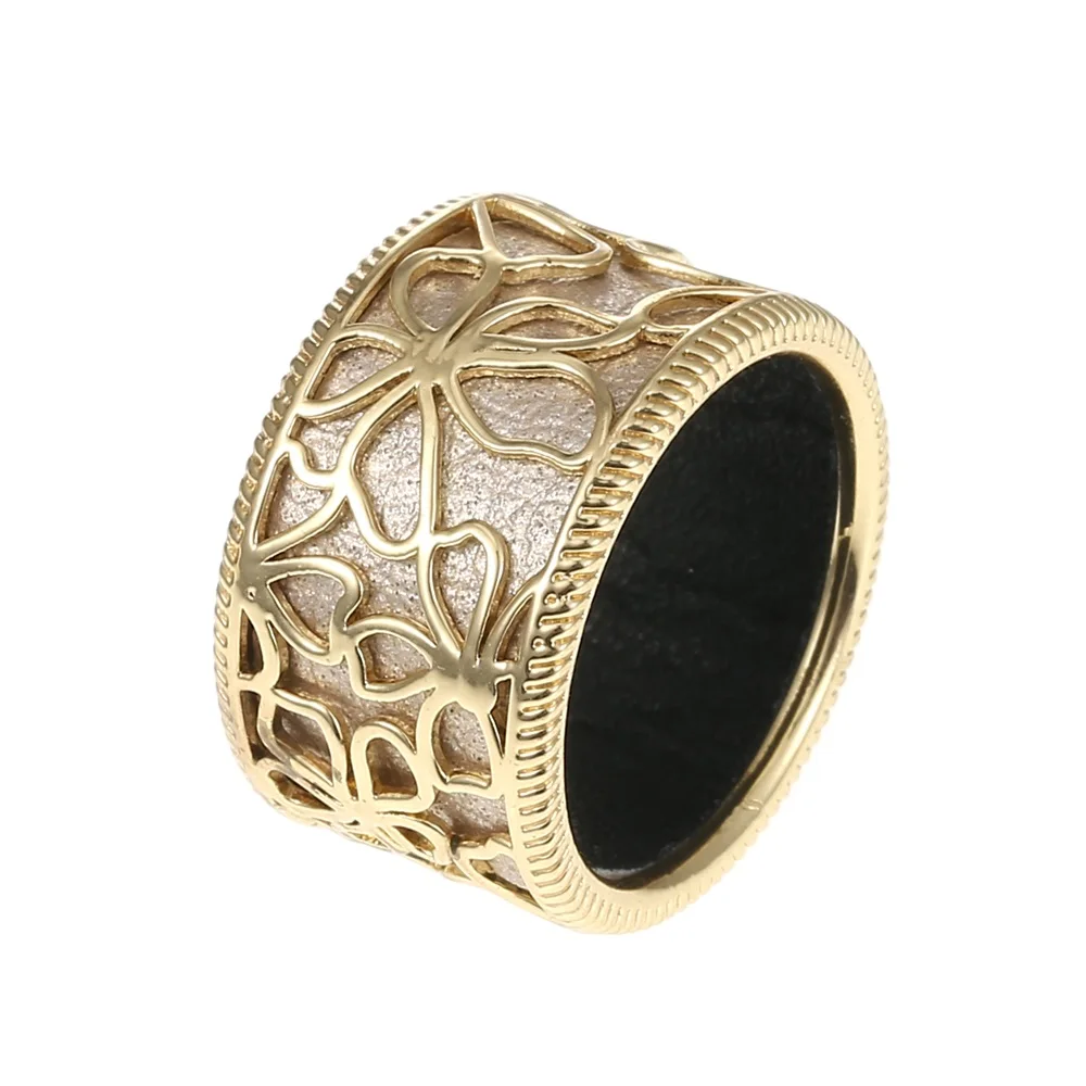 008 Cremo жоржет кольца коктейль Bague Cremo кольцо Жираф для женщин Сменные Cuir полые кожаные кольца элегантные Bijoux Femme - Цвет основного камня: 008