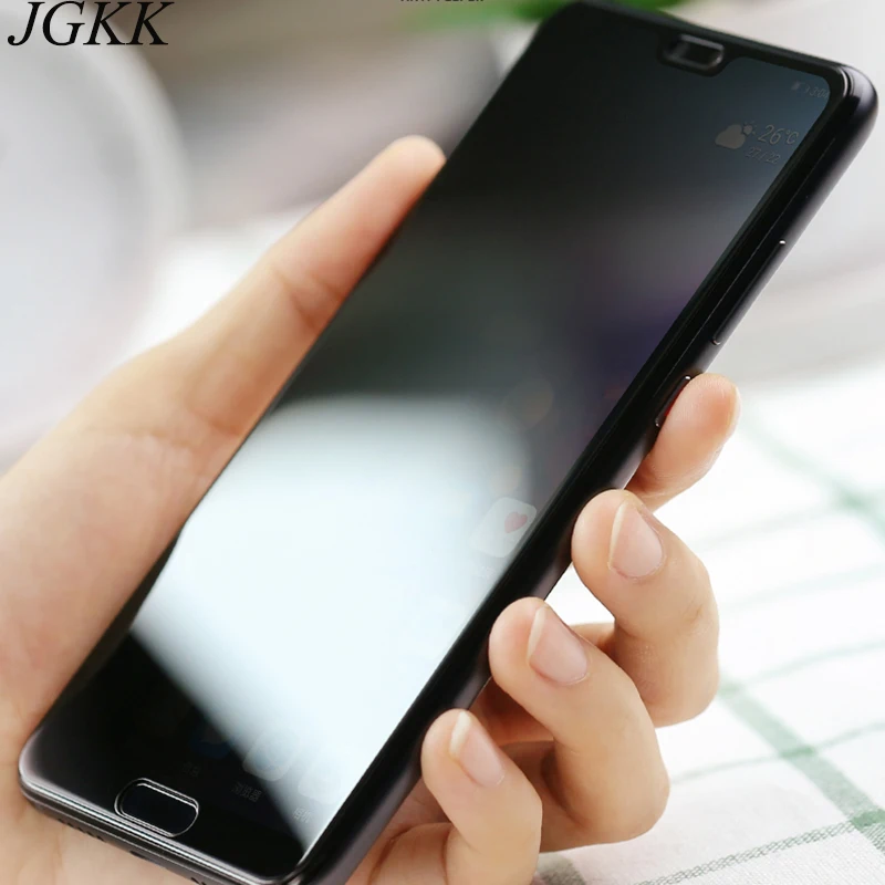 Черное антишпионское закаленное стекло JGKK для Huawei P20 Lite Pro Защита экрана