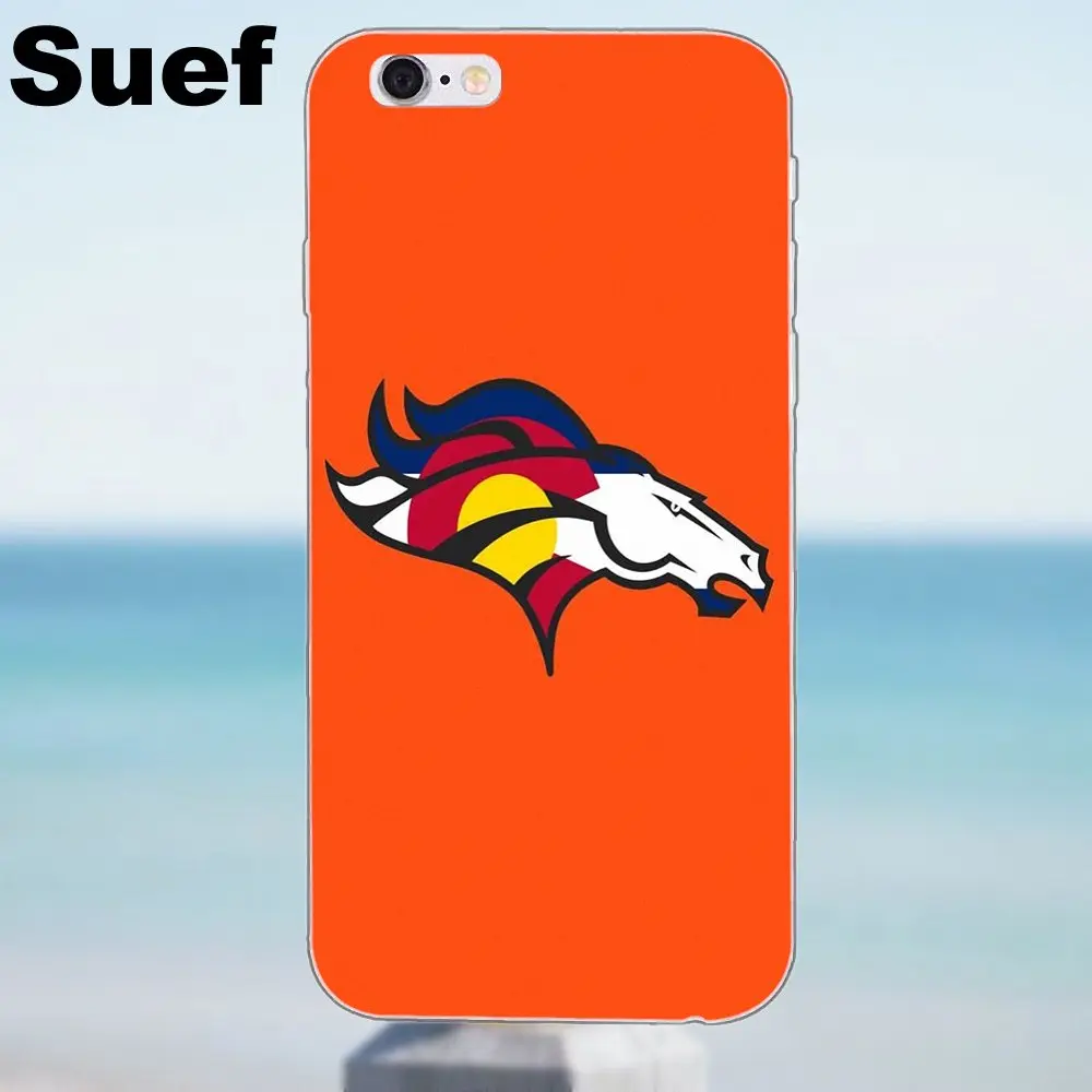 Suef Broncos логотип для iPhone 4 4S 5 5S 5C SE 6 6S 7 8 Plus X Galaxy J1 J3 J5 J7 A3 A5 2016 2017 защитные чехлы из ТПУ