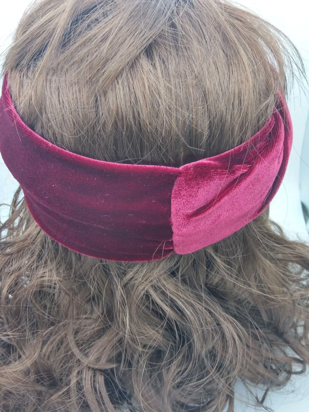 Новинка 2017 лидер продаж женский бордовый тюрбан повязка на голову бархатная с